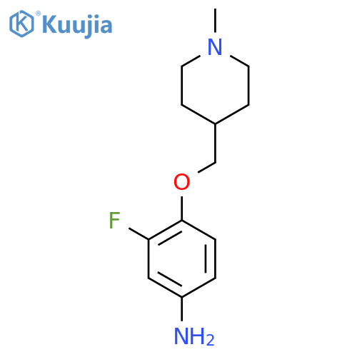 3-Fluoro-4-[(1-methylpiperidin-4-yl)methoxy]aniline structure