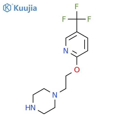 1-(2-{[5-(Trifluoromethyl)pyridin-2-yl]oxy}ethyl)piperazine structure