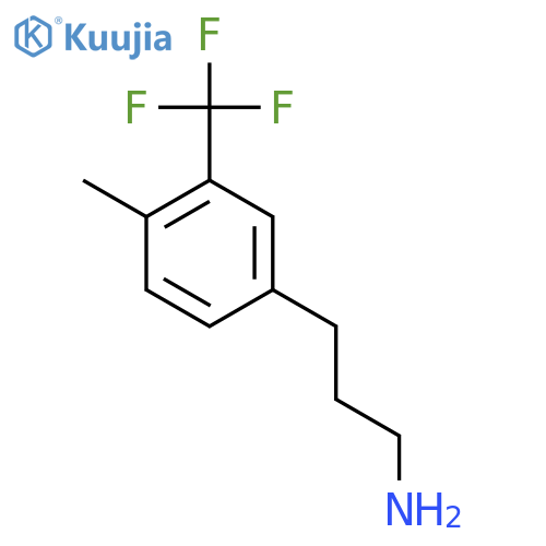 3-4-methyl-3-(trifluoromethyl)phenylpropan-1-amine structure