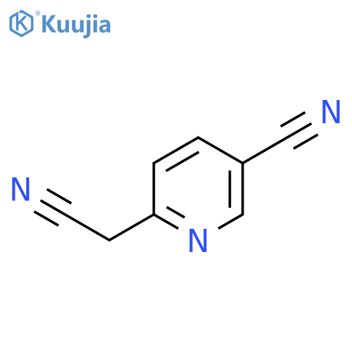 6-(cyanomethyl)pyridine-3-carbonitrile structure