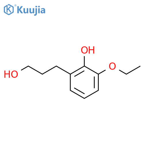 2-ethoxy-6-(3-hydroxypropyl)phenol structure