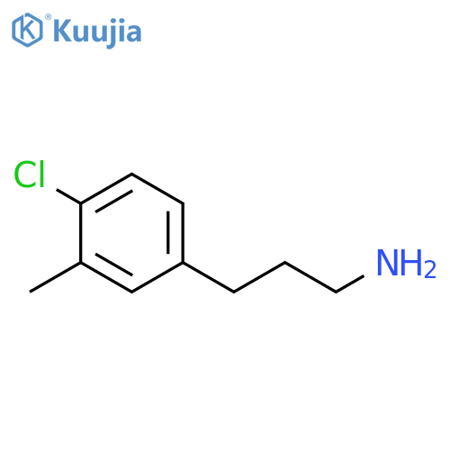 3-(4-chloro-3-methylphenyl)propan-1-amine structure