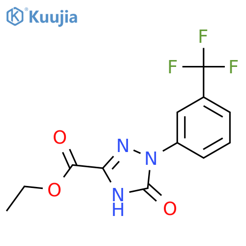<br>Ethyl 2,5-dihydro-5-oxo-1-(3-trifluoromethylphenyl)-1H-1,2,4-triazole-3-car boxylate structure