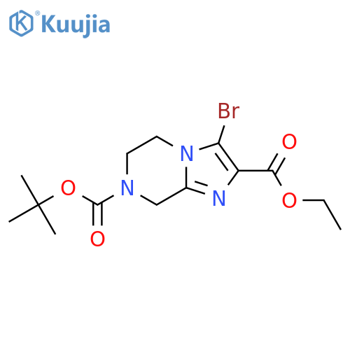 Ethyl 7-(tert-Butoxycarbonyl)-3-bromo-5,6,7,8-tetrahydroimidazo1,2-apyrazine-2-carboxylate structure