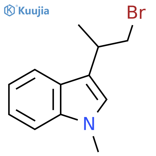 3-(1-bromopropan-2-yl)-1-methyl-1H-indole structure