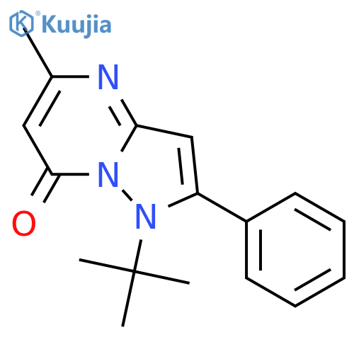 Pyrazolo[1,5-a]pyrimidin-7(1H)-one, 1-(1,1-dimethylethyl)-5-methyl-2-phenyl- structure