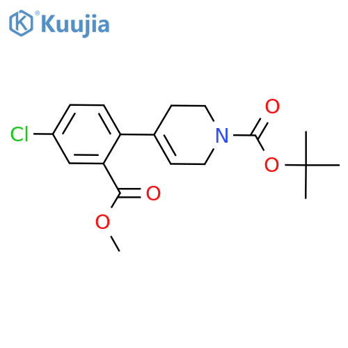 2-Methyl-2-propanyl 4-[4-chloro-2-(methoxycarbonyl)phenyl]-3,6-dihydro-1(2H)-pyridinecarboxylate structure