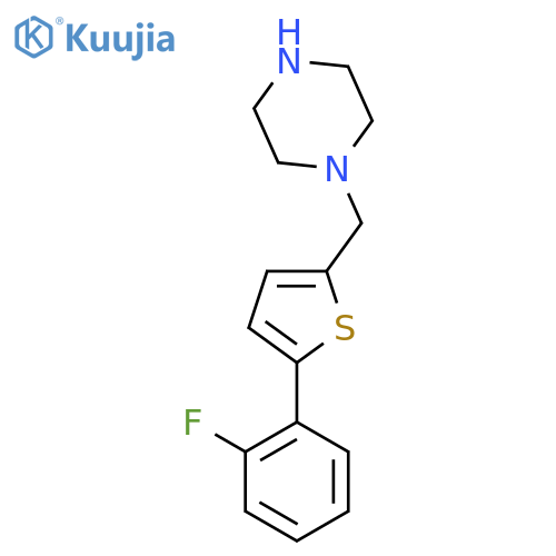 1-{5-(2-Fluorophenyl)thiophen-2-ylmethyl}piperazine structure
