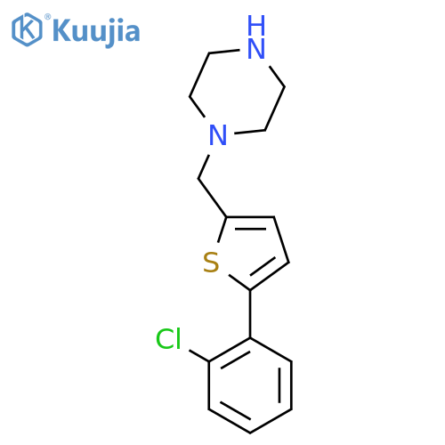 1-{5-(2-Chlorophenyl)thiophen-2-ylmethyl}piperazine structure