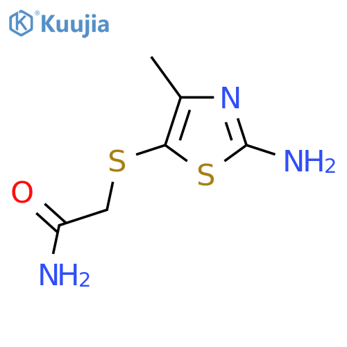 2-(2-Amino-4-methyl-1,3-thiazol-5-yl)sulfanylacetamide structure