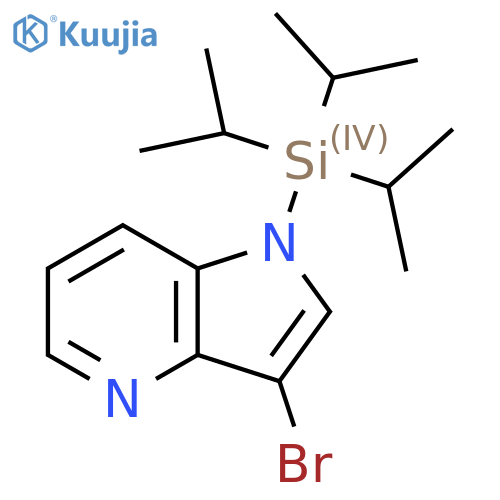 3-bromo-1-tris(propan-2-yl)silyl-1H-pyrrolo3,2-bpyridine structure
