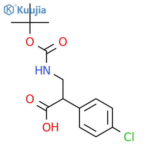 (S)-3-((tert-Butoxycarbonyl)amino)-2-(4-chlorophenyl)propanoic acid structure