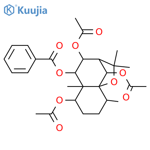 1,6,8,9-Tetrahydroxydihydro-β-agarofuran; (1α,6β,8β,9β)-form, 9-Benzoyl, 1,6,8-tri-Ac structure