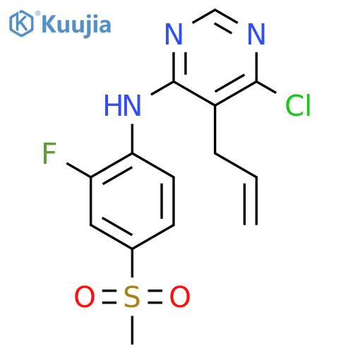 5-Allyl-6-chloro-N-(2-fluoro-4-(methylsulfonyl)phenyl)pyrimidin-4-amine structure