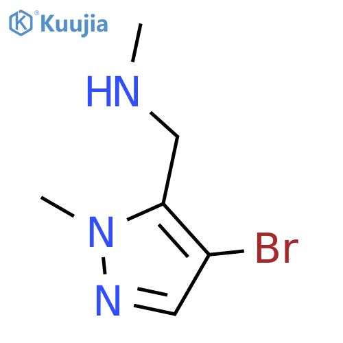 (4-bromo-1-methyl-1H-pyrazol-5-yl)methyl(methyl)amine structure