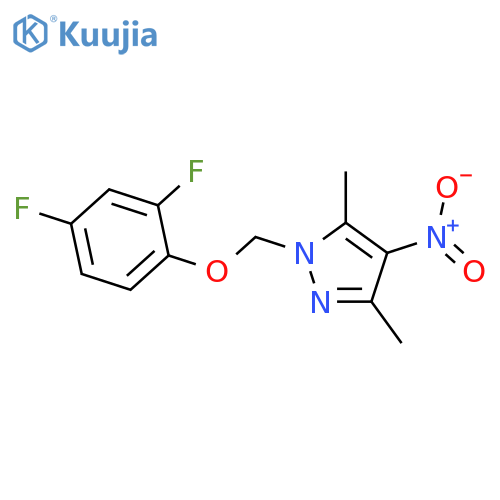 1-(2,4-difluorophenoxy)methyl-3,5-dimethyl-4-nitro-1H-pyrazole structure