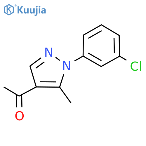 1-1-(3-Chlorophenyl)-5-methyl-1H-pyrazol-4-ylethan-1-one structure