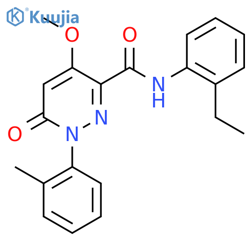 N-(2-ethylphenyl)-4-methoxy-1-(2-methylphenyl)-6-oxo-1,6-dihydropyridazine-3-carboxamide structure