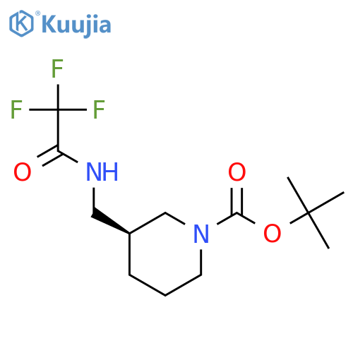 Tert-butyl (3s)-3-[[(2,2,2-trifluoroacetyl)amino]methyl]piperidine-1-carboxylate structure