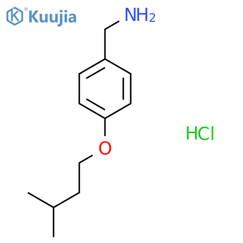 1-[4-(3-methylbutoxy)phenyl]methanamine hydrochloride structure