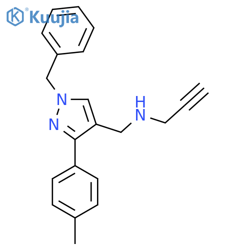 {1-benzyl-3-(4-methylphenyl)-1H-pyrazol-4-ylmethyl}(prop-2-yn-1-yl)amine structure