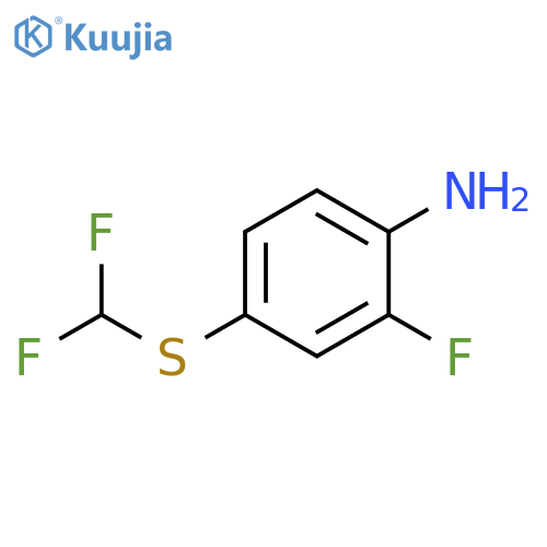 4-[(difluoromethyl)sulfanyl]-2-fluoroaniline structure
