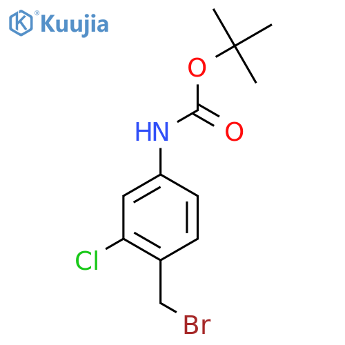 tert-butyl N-4-(bromomethyl)-3-chlorophenylcarbamate structure