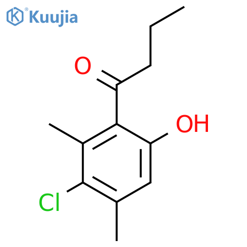 1-(3-Chloro-6-hydroxy-2,4-dimethylphenyl)butan-1-one structure