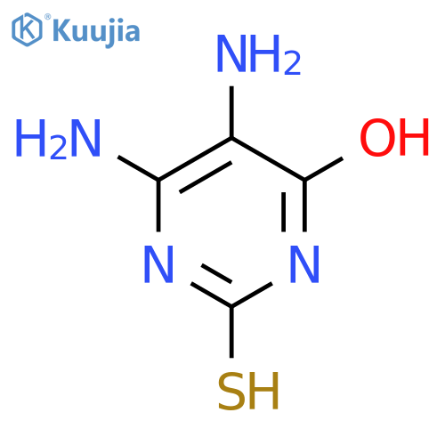 5,6-diamino-2-sulfanylidene-1,2,3,4-tetrahydropyrimidin-4-one structure