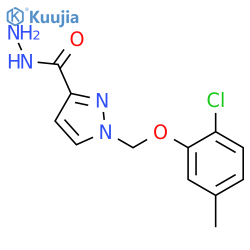 1-(2-chloro-5-methylphenoxy)methyl-1H-pyrazole-3-carbohydrazide structure