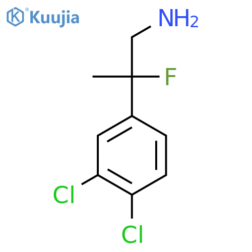 2-(3,4-Dichlorophenyl)-2-fluoropropan-1-amine structure