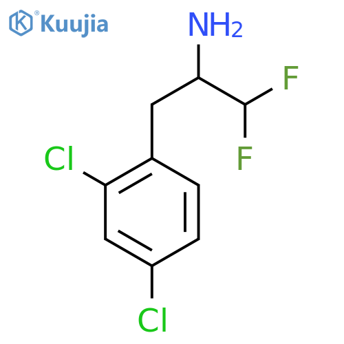 3-(2,4-dichlorophenyl)-1,1-difluoropropan-2-amine structure