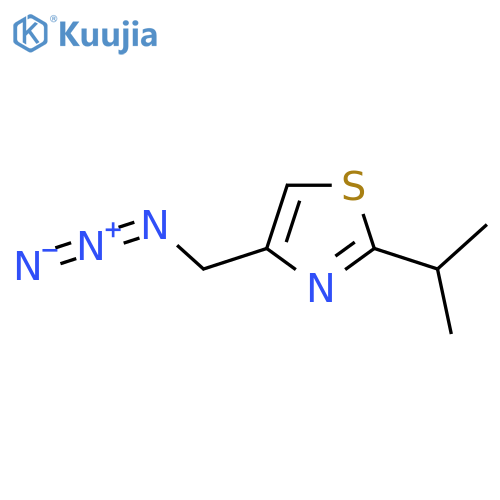 4-(azidomethyl)-2-(propan-2-yl)-1,3-thiazole structure