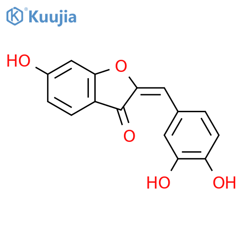 2-[(3,4-dihydroxyphenyl)methylidene]-6-hydroxy-1-benzofuran-3-one structure