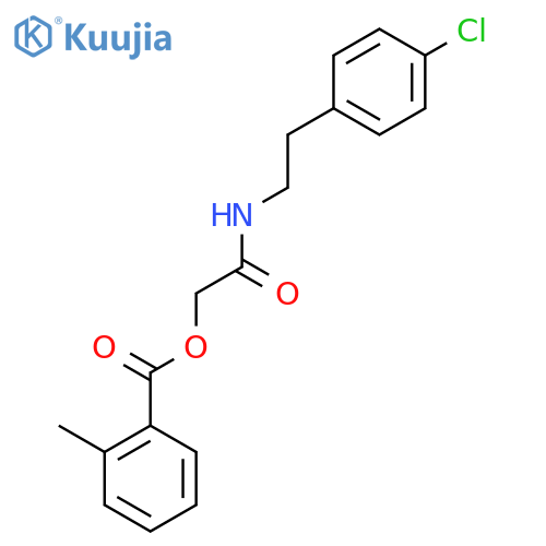 {[2-(4-Chlorophenyl)ethyl]carbamoyl}methyl 2-methylbenzoate structure