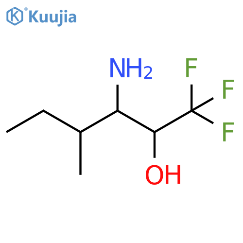 3-amino-1,1,1-trifluoro-4-methylhexan-2-ol structure