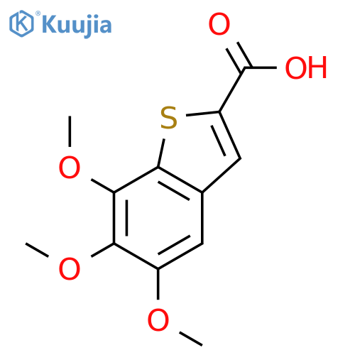5,6,7-trimethoxybenzothiophene-2-carboxylic acid structure