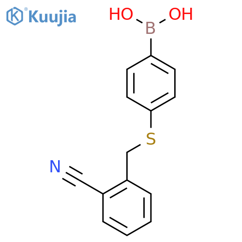 [4-[(2-Cyanobenzyl)thio]phenyl]boronic acid structure