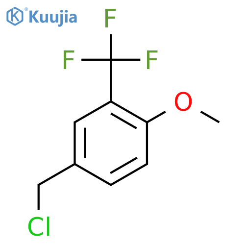 4-(chloromethyl)-1-methoxy-2-(trifluoromethyl)benzene structure