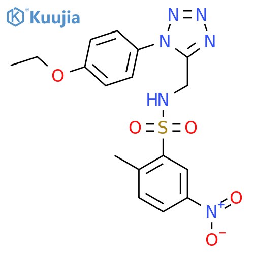 N-{[1-(4-ethoxyphenyl)-1H-1,2,3,4-tetrazol-5-yl]methyl}-2-methyl-5-nitrobenzene-1-sulfonamide structure