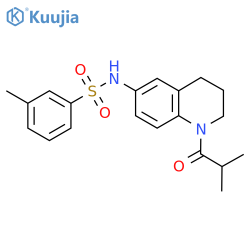 3-methyl-N-[1-(2-methylpropanoyl)-1,2,3,4-tetrahydroquinolin-6-yl]benzene-1-sulfonamide structure