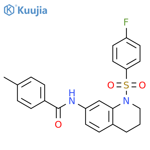 N-[1-(4-fluorobenzenesulfonyl)-1,2,3,4-tetrahydroquinolin-7-yl]-4-methylbenzamide structure
