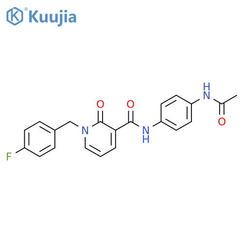 N-(4-acetamidophenyl)-1-[(4-fluorophenyl)methyl]-2-oxo-1,2-dihydropyridine-3-carboxamide structure