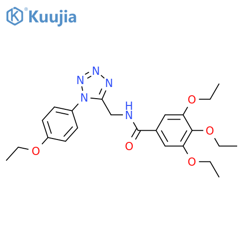 3,4,5-triethoxy-N-{[1-(4-ethoxyphenyl)-1H-1,2,3,4-tetrazol-5-yl]methyl}benzamide structure
