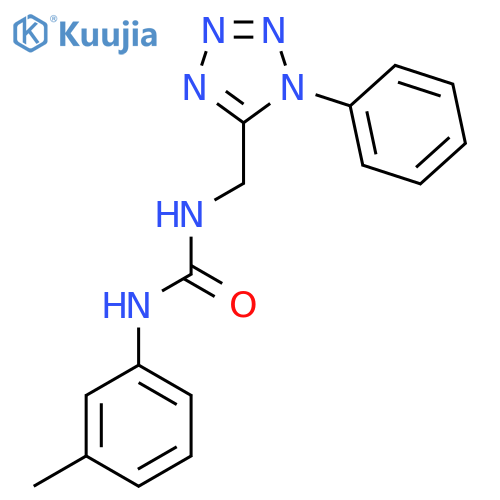 1-(3-methylphenyl)-3-[(1-phenyl-1H-1,2,3,4-tetrazol-5-yl)methyl]urea structure