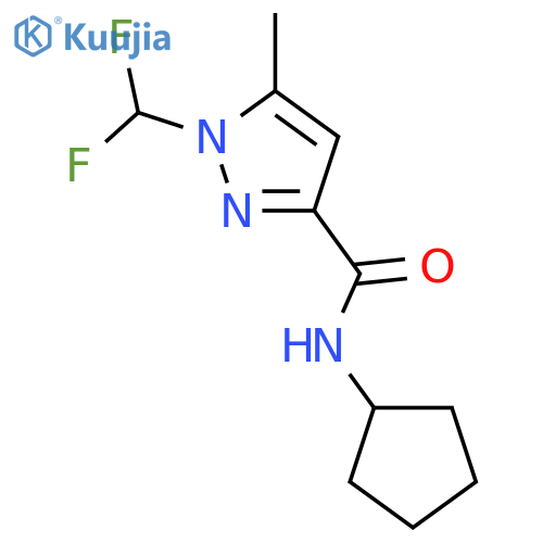 1-Difluoromethyl-5-methyl-1H-pyrazole-3-carboxylic acid cyclopentylamide structure