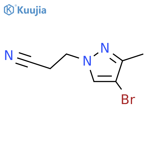 3-(4-Bromo-3-methyl-1H-pyrazol-1-yl)propanenitrile structure