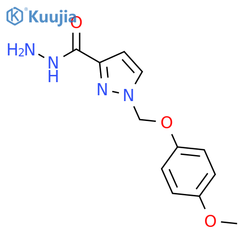 1-(4-methoxyphenoxy)methyl-1H-pyrazole-3-carbohydrazide structure