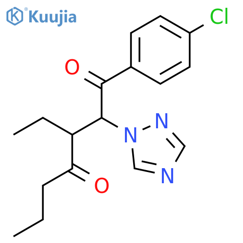 1,4-Heptanedione, 1-(4-chlorophenyl)-3-ethyl-2-(1H-1,2,4-triazol-1-yl)- structure