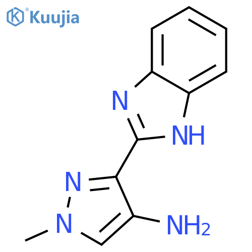 3-(1H-Benzoimidazol-2-yl)-1-methyl-1H-pyrazol-4-ylamine structure